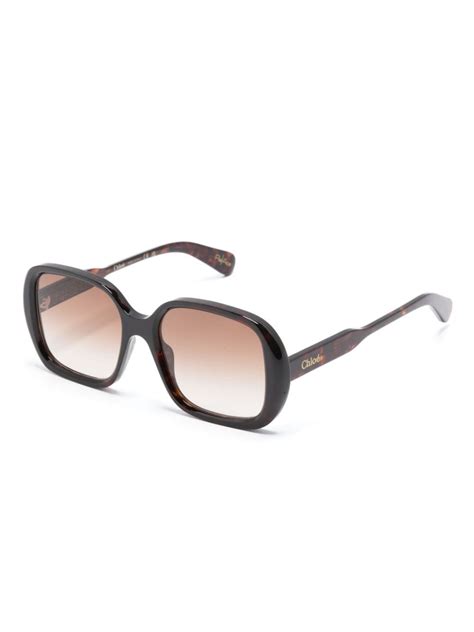 occhiali da sole chloe neri|Chloé Eyewear Occhiali Da Sole Squadrati .